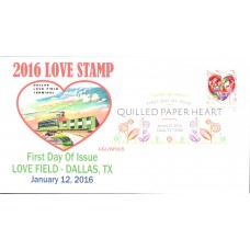 #5036 Quilled Paper Heart AFDCS FDC