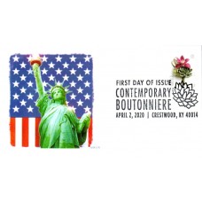 #5457 Contemporary Boutonniere AFDCS FDC