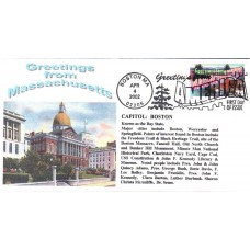 #3581 Greetings From Massachusetts Alto FDC