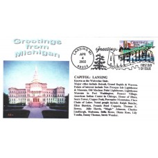 #3582 Greetings From Michigan Alto FDC