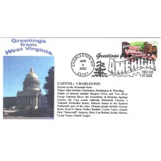 #3608 Greetings From West Virginia Alto FDC