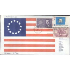 #1637 Connecticut State Flag Combo America FDC
