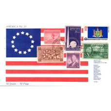 #1643 New York State Flag Combo America FDC