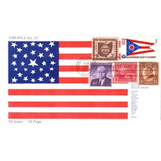 #1649 Ohio State Flag Combo America FDC