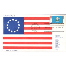 #1650 Louisiana State Flag America FDC
