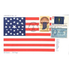 #1651 Indiana State Flag Combo America FDC