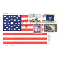 #1655 Maine State Flag Combo America FDC