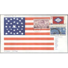 #1657 Arkansas State Flag Combo America FDC