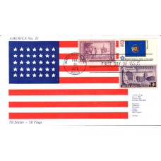 #1662 Wisconsin State Flag Combo America FDC