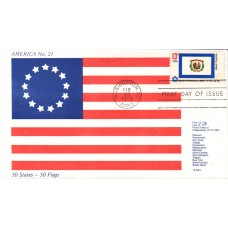 #1667 West Virginia State Flag America FDC