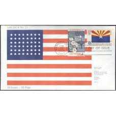 #1680 Arizona State Flag Combo America FDC