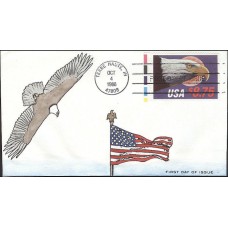 #2394 Eagle and Moon Anagram FDC