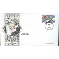 #3582 Greetings From Michigan Anagram FDC