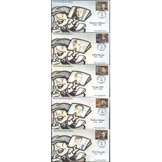 #4248-52 American Journalists Anagram FDC Set