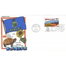 #3576 Greetings From Kansas Armstrong FDC