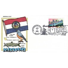 #3585 Greetings From Missouri Armstrong FDC