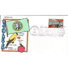 #3607 Greetings From Washington Armstrong FDC