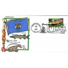 #3609 Greetings From Wisconsin Armstrong FDC