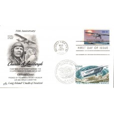 #1710 Lindbergh's Flight Dual First NCM FDC  