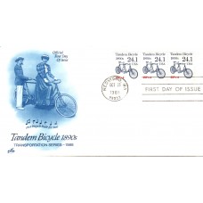 #2266 Tandem Bicycle 1890s PNC Artcraft FDC