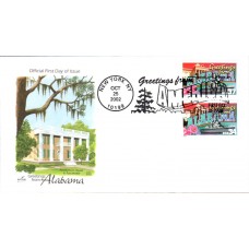 #3696 Greetings From Alabama Combo Artcraft FDC
