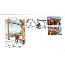 #3740 Greetings From Vermont Combo Artcraft FDC