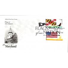 #4296 FOON: Maryland Flag Combo Artcraft FDC
