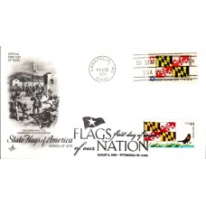 #4296 FOON: Maryland Flag Dual Artcraft FDC