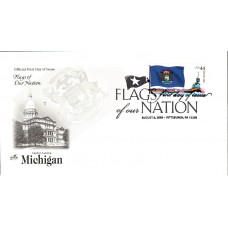#4298 FOON: Michigan Flag Artcraft FDC