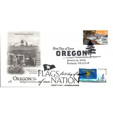 #4316 FOON: Oregon State Flag Dual Artcraft FDC