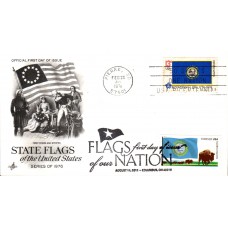 #4321 FOON: South Dakota State Flag Dual Artcraft FDC