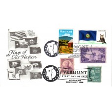 #4325 FOON: Vermont State Flag Combo Artcraft FDC