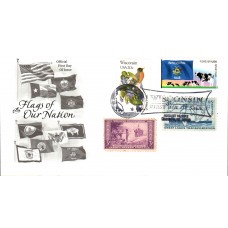 #4330 FOON: Wisconsin State Flag Combo Artcraft FDC