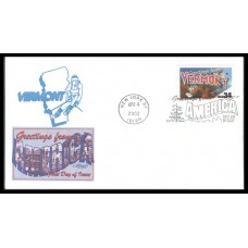 #3605 Greetings From Vermont Artmaster FDC