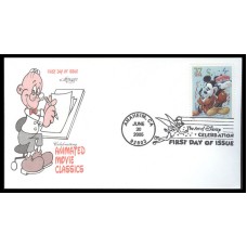 #3912 Mickey Mouse and Pluto Artmaster FDC