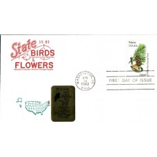 #1971 Maine Birds - Flowers Artopages FDC