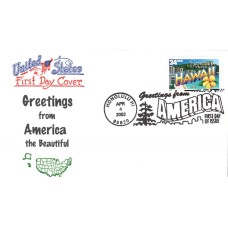 #3571 Greetings From Hawaii Artopages FDC