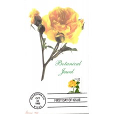 #3049 Yellow Rose Barre FDC