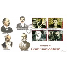 #3061-64 Pioneers of Communication Barre FDC