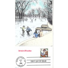 #3117 Christmas Skaters Barre FDC