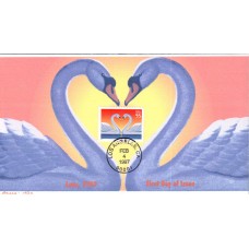 #3124 Love - Swans Barre FDC