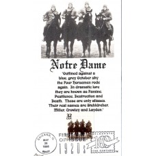#3184l Four Horsemen - Notre Dame Barre FDC
