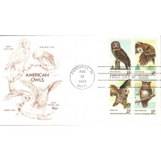 #1760-63 American Owls Bazaar FDC
