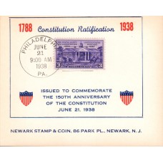 #835 Constitution Ratification Bernet-Reid FDC