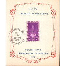 #852 Golden Gate Exposition Bernet-Reid FDC