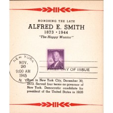 #937 Alfred E. Smith Bernet-Reid FDC