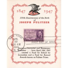 #946 Joseph Pulitzer Bernet-Reid FDC
