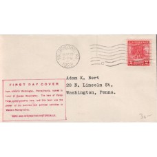 #645 Valley Forge First Bert FDC