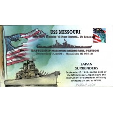 USS Missouri - Pearl Harbor Bevil Cover