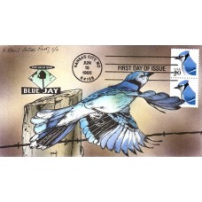 #2483 Blue Jay Artist Proof Bevil FDC